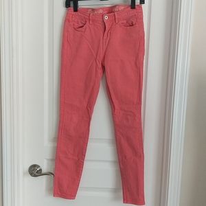 Madewell Skinny Ankle coral jeans